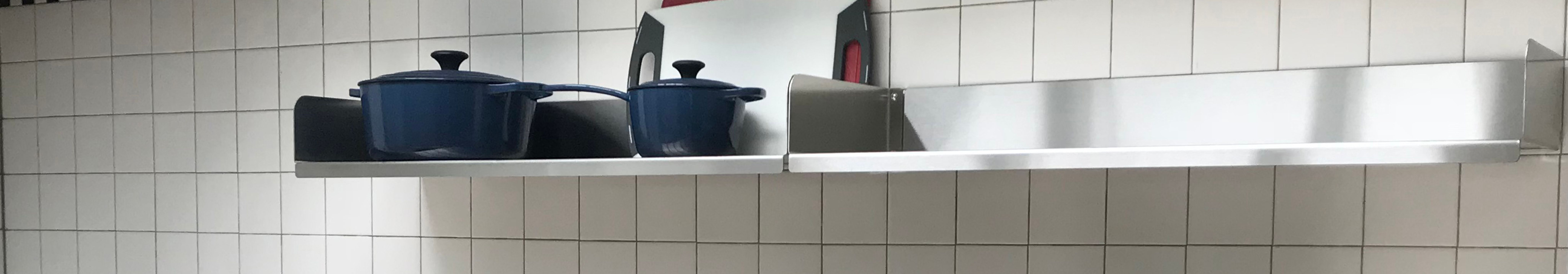 installed in kitchen folded shelves