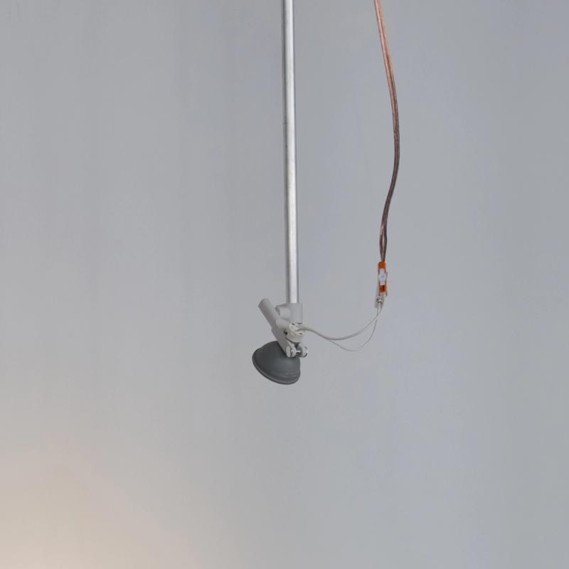 Lights installed in gallery. Lighting design Clara Syme and Arnaud Hendrickx.